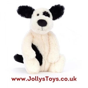 Jellycat Bashful Black & White Puppy, Small